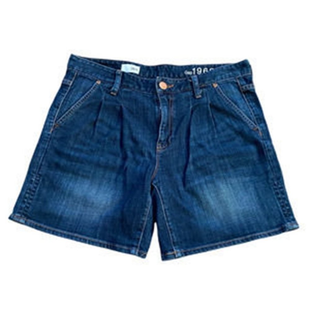 Inseam Dark Wash Mom Short
